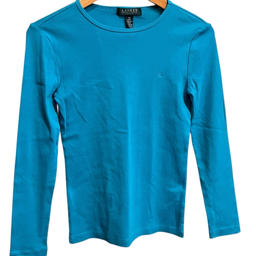 Lauren Ralph Lauren Blue Long Sleeve Top